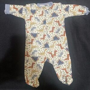 Chick Pea Dinosaur Print Footie - Multicolor